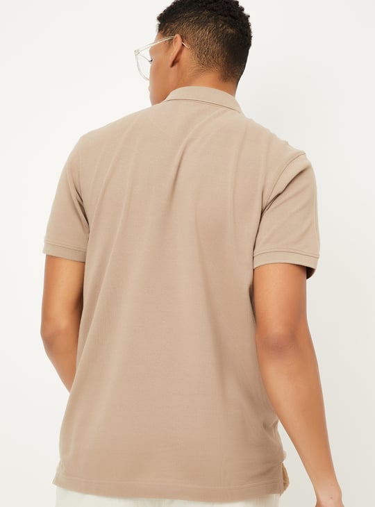 Men Striped Polo T-shirt