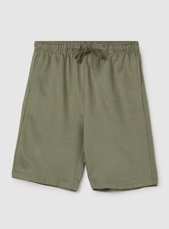 Boys Knit Solid Shorts