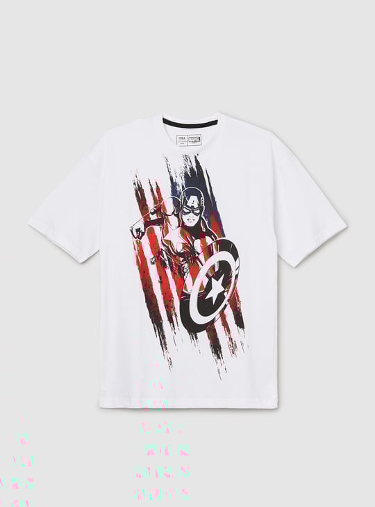 Boys Captain America Print T-shirt
