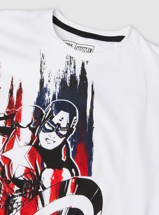 Boys Captain America Print T-shirt