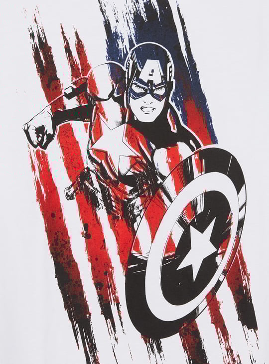 Boys Captain America Print T-shirt