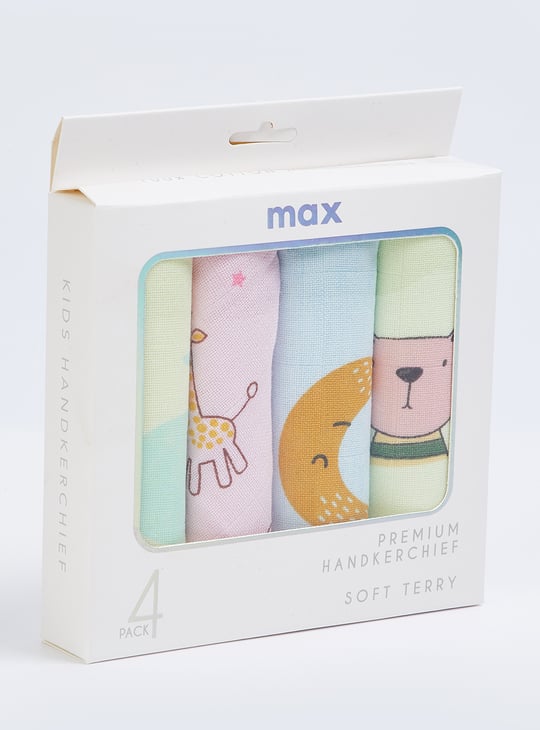 Kids Printed Handkerchiefs - Pack of 4