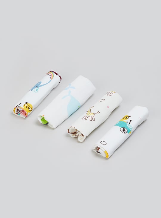Kids Printed Handkerchief - Pack of 4