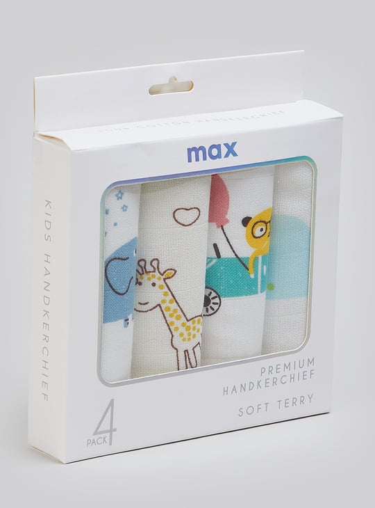 Kids Printed Handkerchief - Pack of 4