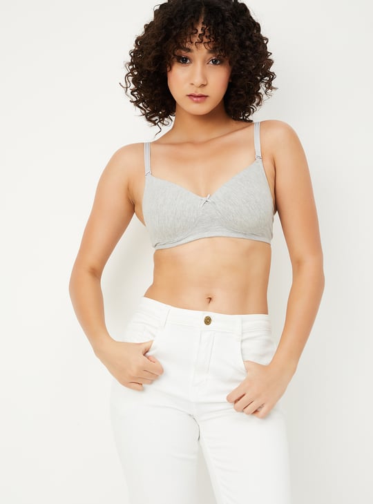 Women Solid Padded Non-Wired Bra - Pack of 2
