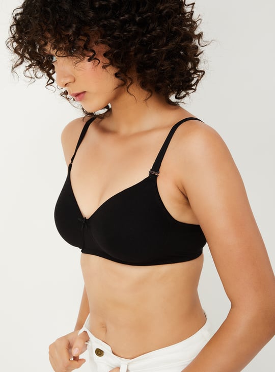 Women Solid Padded Non-Wired Bra - Pack of 2