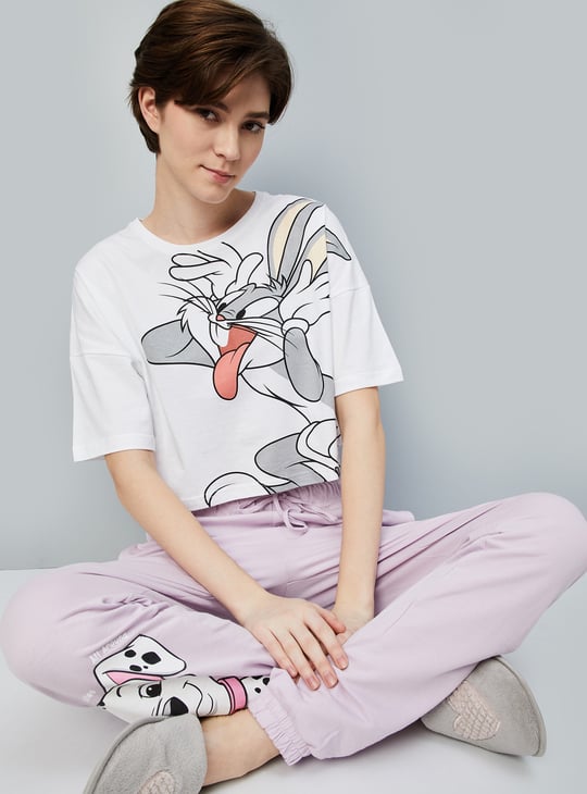 Women Bugs Bunny Printed Crop T-shirt