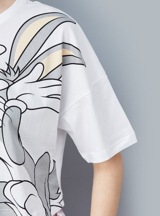 Women Bugs Bunny Printed Crop T-shirt