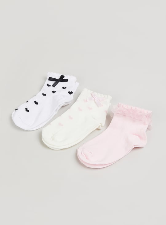 Girls Printed Socks - Pack of 3