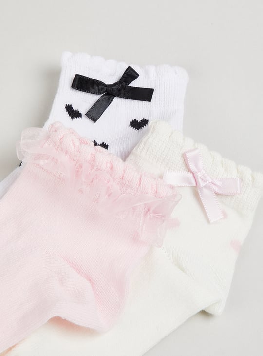 Girls Printed Socks - Pack of 3