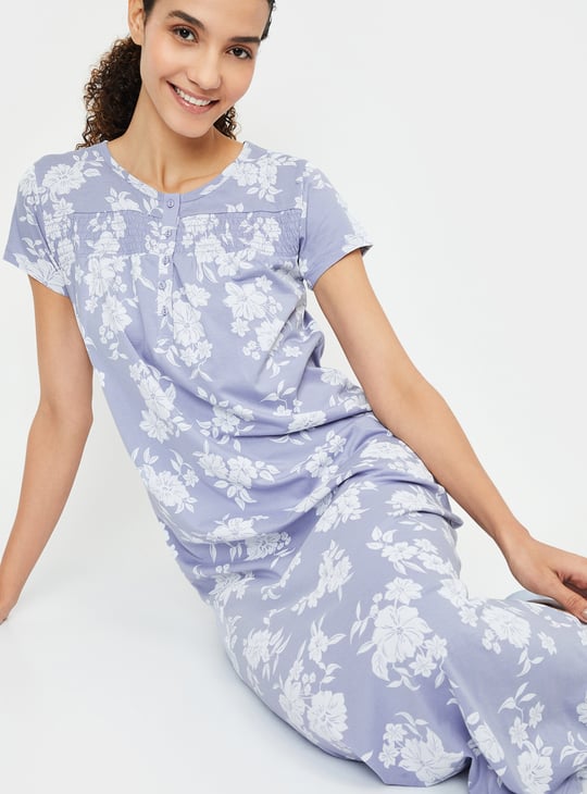 Women Floral Printed Nightgown
