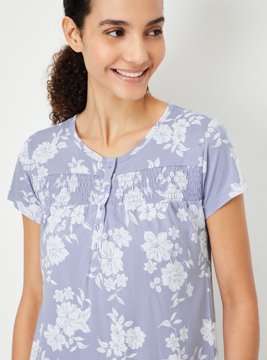 Women Floral Printed Nightgown
