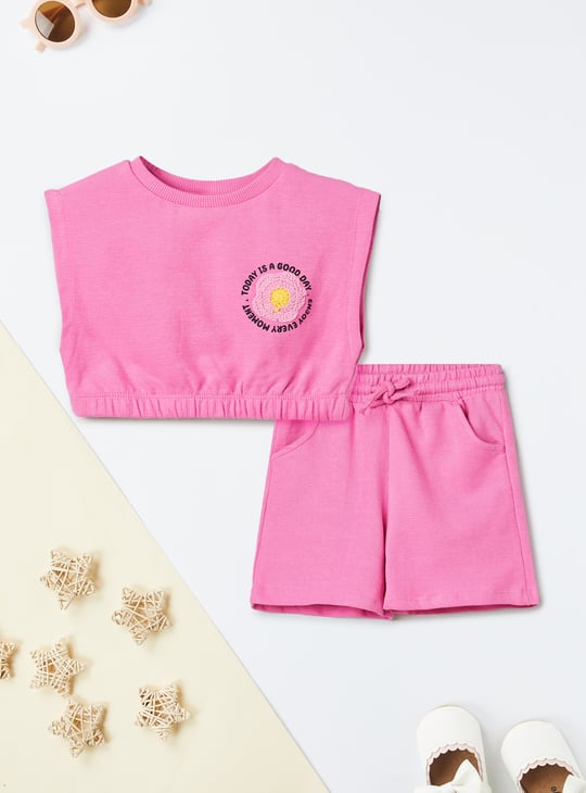 Girls Knit Top with Shorts