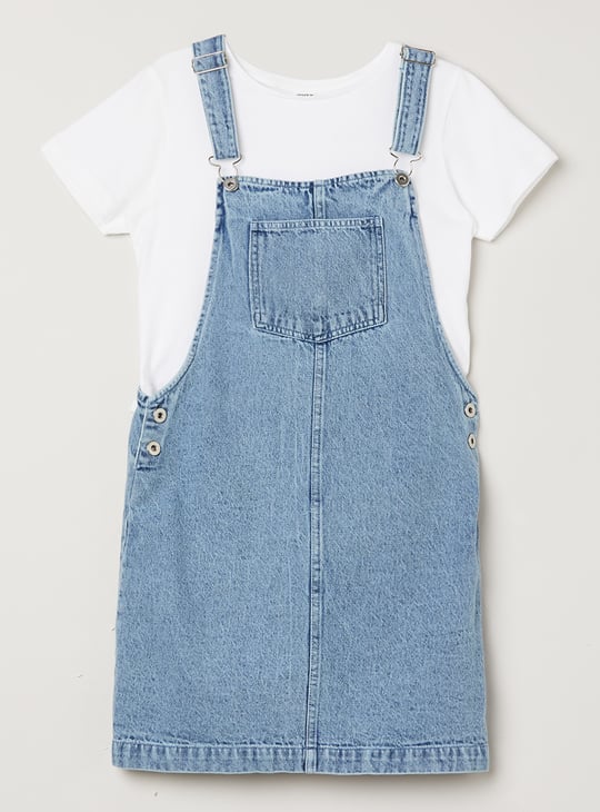 gap patchwork denim dress BABY OVERALL Dressy Model is 59 and Fit:Petite 💙How I plan on