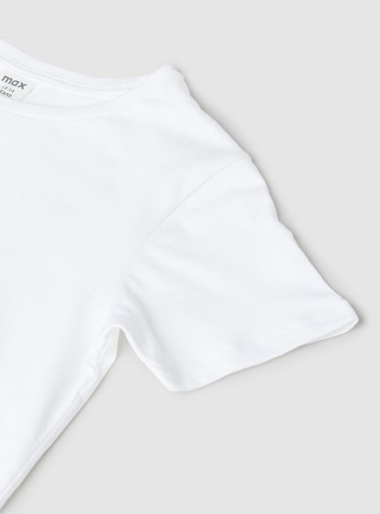 Girls Washed Denim Pinafore Dress with Tee