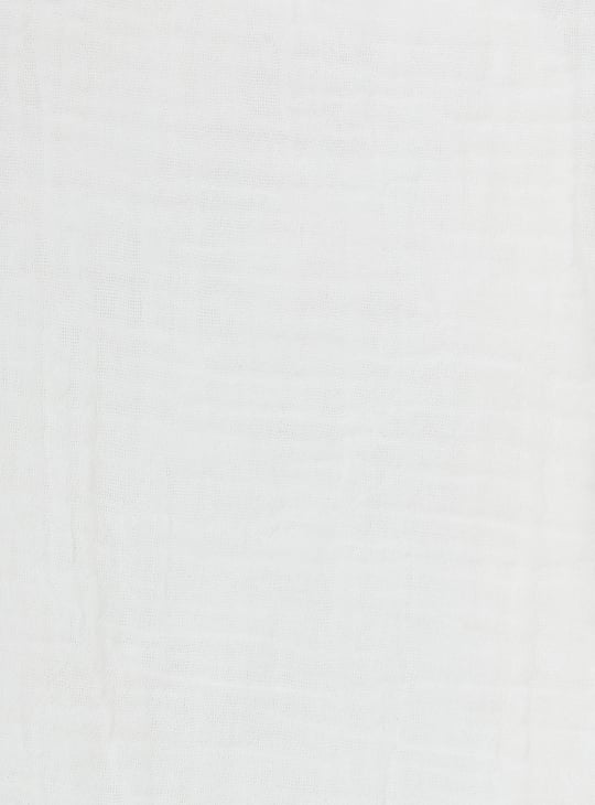 Girls Solid Shirt-style Crop Top