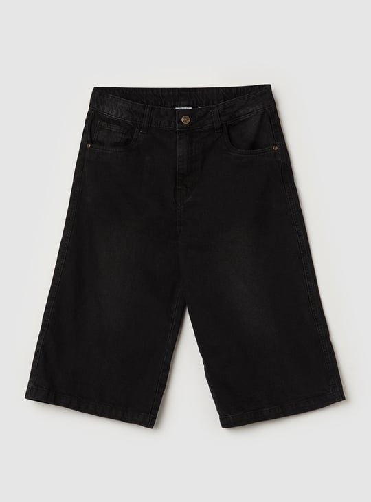 Boys Solid Denim Jorts