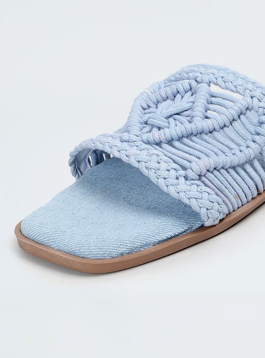 Women Macrame Knit Flats