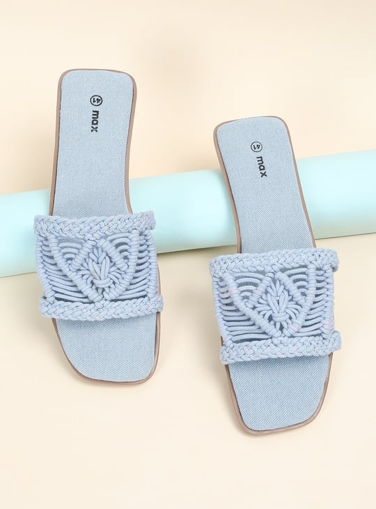 Women Macrame Knit Flats