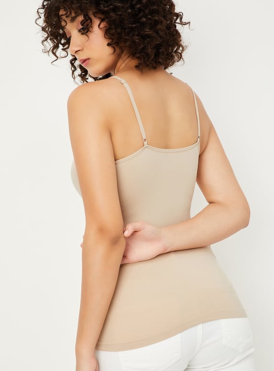 Women Solid Seamfree Padded Camisole