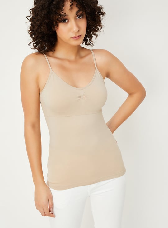 Women Solid Seamfree Padded Camisole