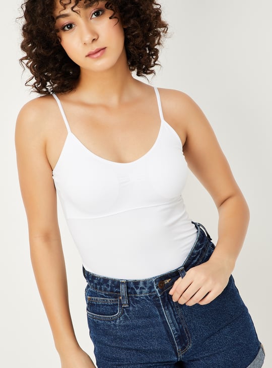 Women Solid Seamfree Padded Camisole