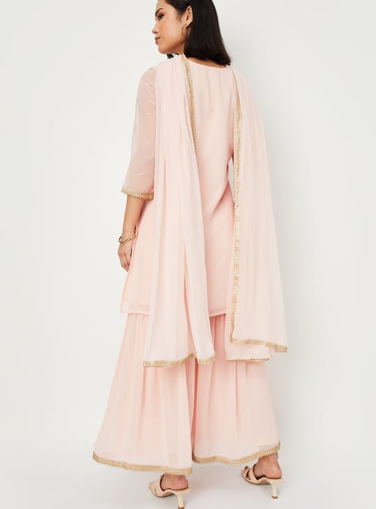 Kalki x Max Women Sequinned Straight Kurta Set