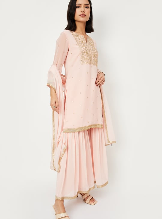 Kalki x Max Women Sequinned Straight Kurta Set