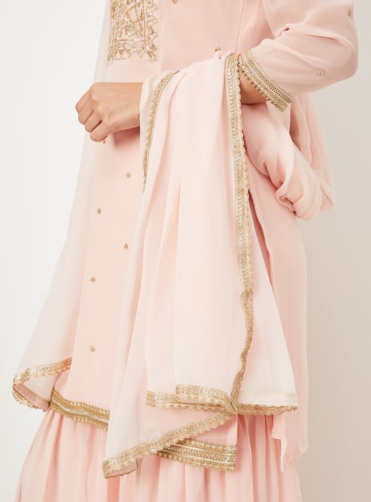 Kalki x Max Women Sequinned Straight Kurta Set