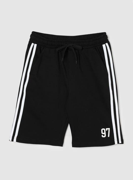 Boys Side Striped Knit Shorts