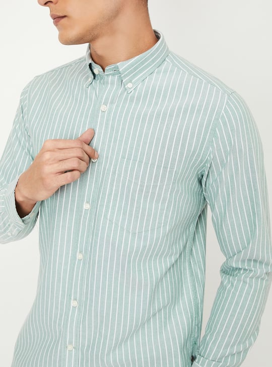 Men Striped Slim Fit Shirt