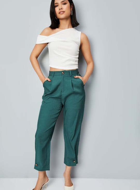 Women Textured One-shoulder Top