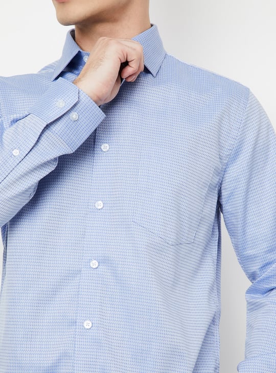 Men Structured Slim Fit Formal Shirt