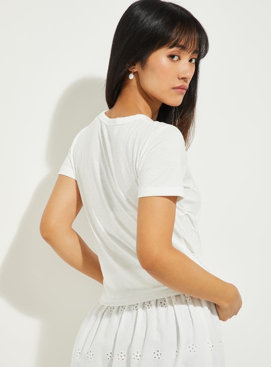 ALAYA F x URB N Women Embroidered Top