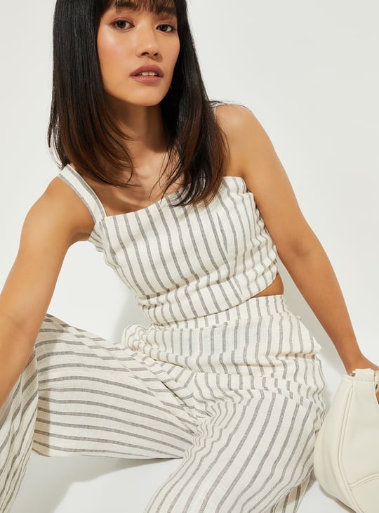 ALAYA F x URB_N Women Striped Crop Top