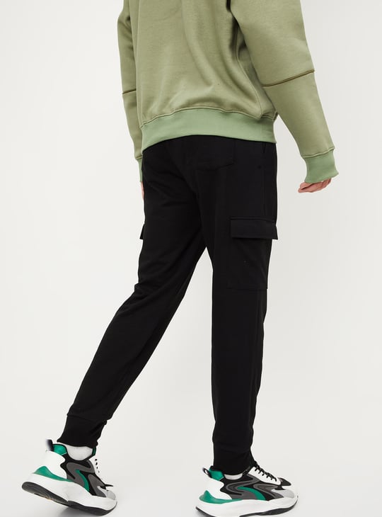 Men Solid Cargo Joggers