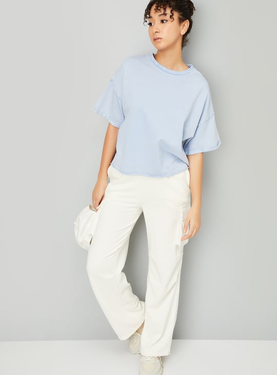 Women Acid Wash Athleisure T-shirt