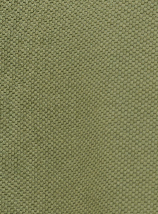 Women Textured Crop Polo T-shirt