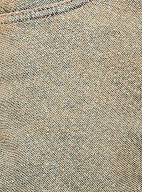 Men Washed Denim Shorts