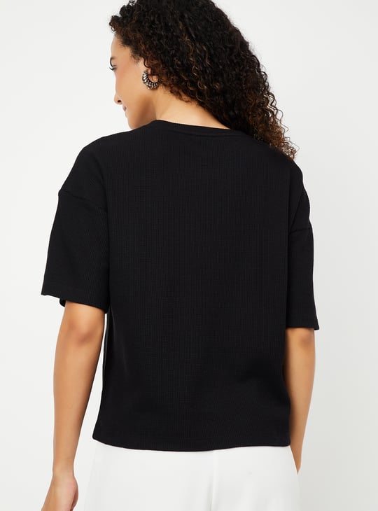 Women Textured T-shirt