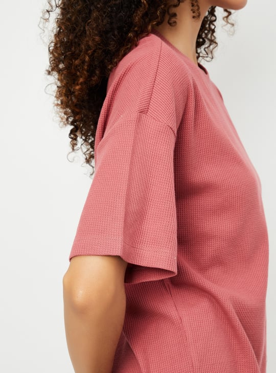 Women Textured T-shirt
