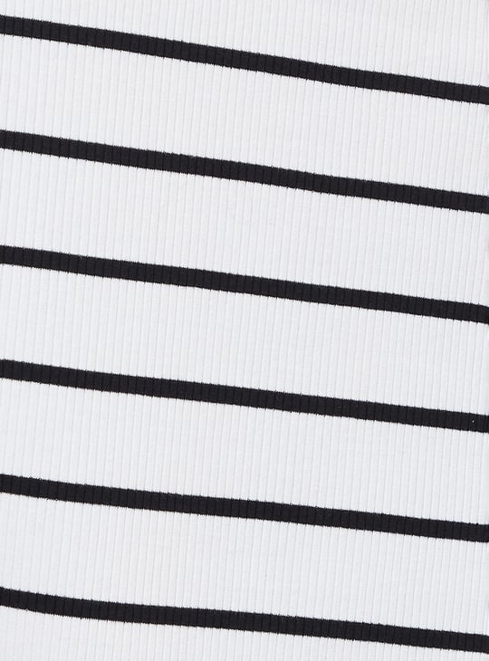 Women Striped Ribbed T-shirt