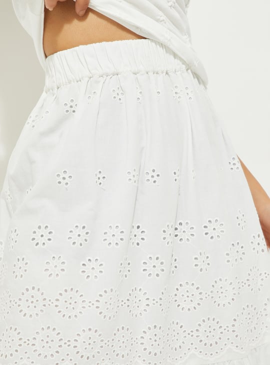 andmary Mary logo fleece skirt ivory スカート andmary Mary logo