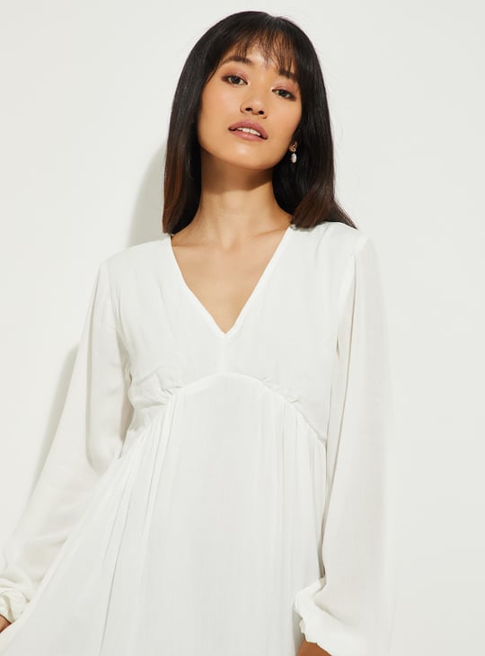 ALAYA F x URB_N Women Solid A-line Dress with Waistcoat