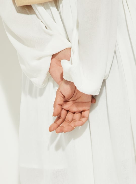 ALAYA F x URB_N Women Solid A-line Dress with Waistcoat