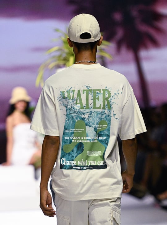 URB_N Men Printed Oversized T-shirt | White | Printed