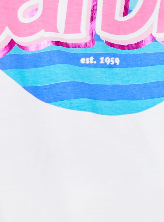 Women Boxy Fit Barbie Printed T-shirt