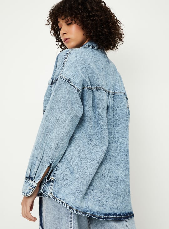 Women Washed Denim Shirt