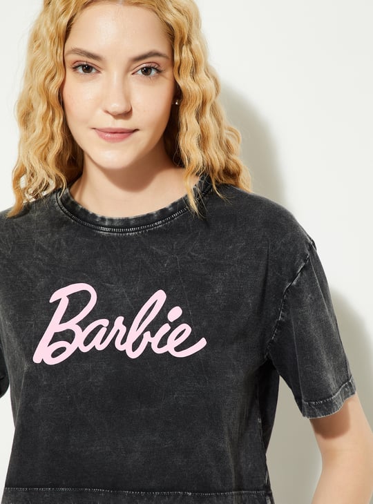 ALAYA F x URB_N Women Barbie Print Crop T-shirt