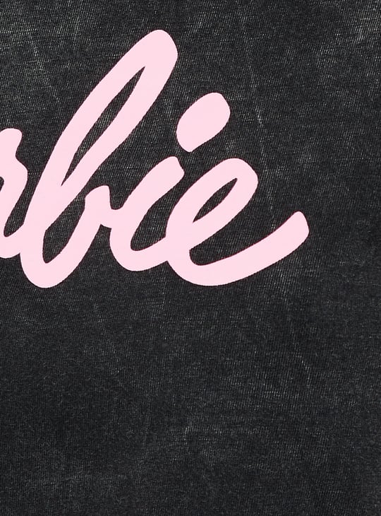 ALAYA F x URB_N Women Barbie Print Crop T-shirt